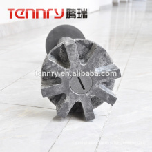 Aluminum degasser graphite pole and impeller